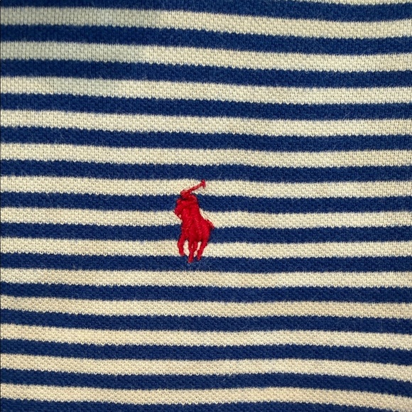 🧒 Polo Ralph Lauren Boys Striped Polo Shirt Size 6 Blue White Red Pony - Picture 5 of 7